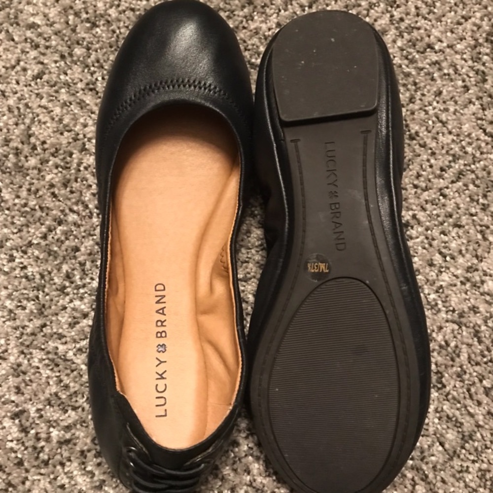 Lucky Brand Ballet Flats-Black